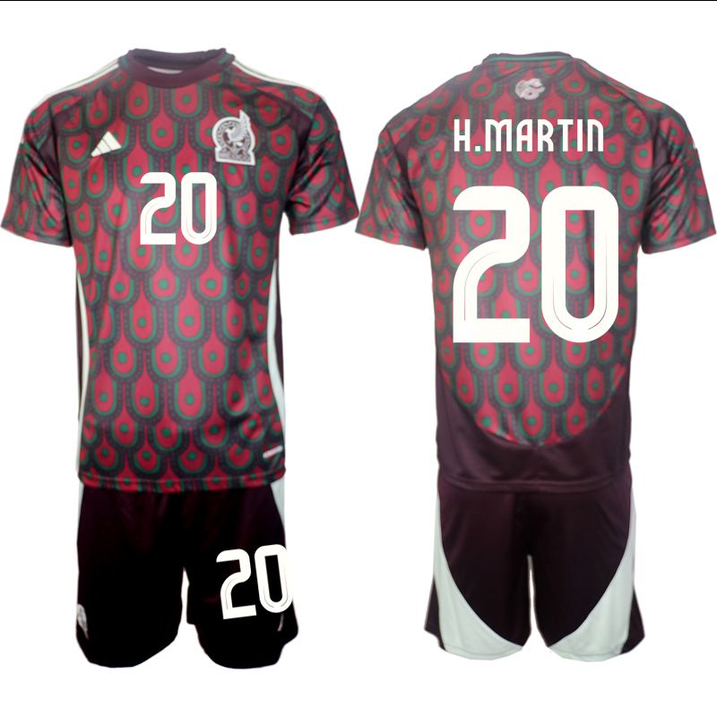 Men 2024-2025 Season Mexico home red 20 Soccer Jersey